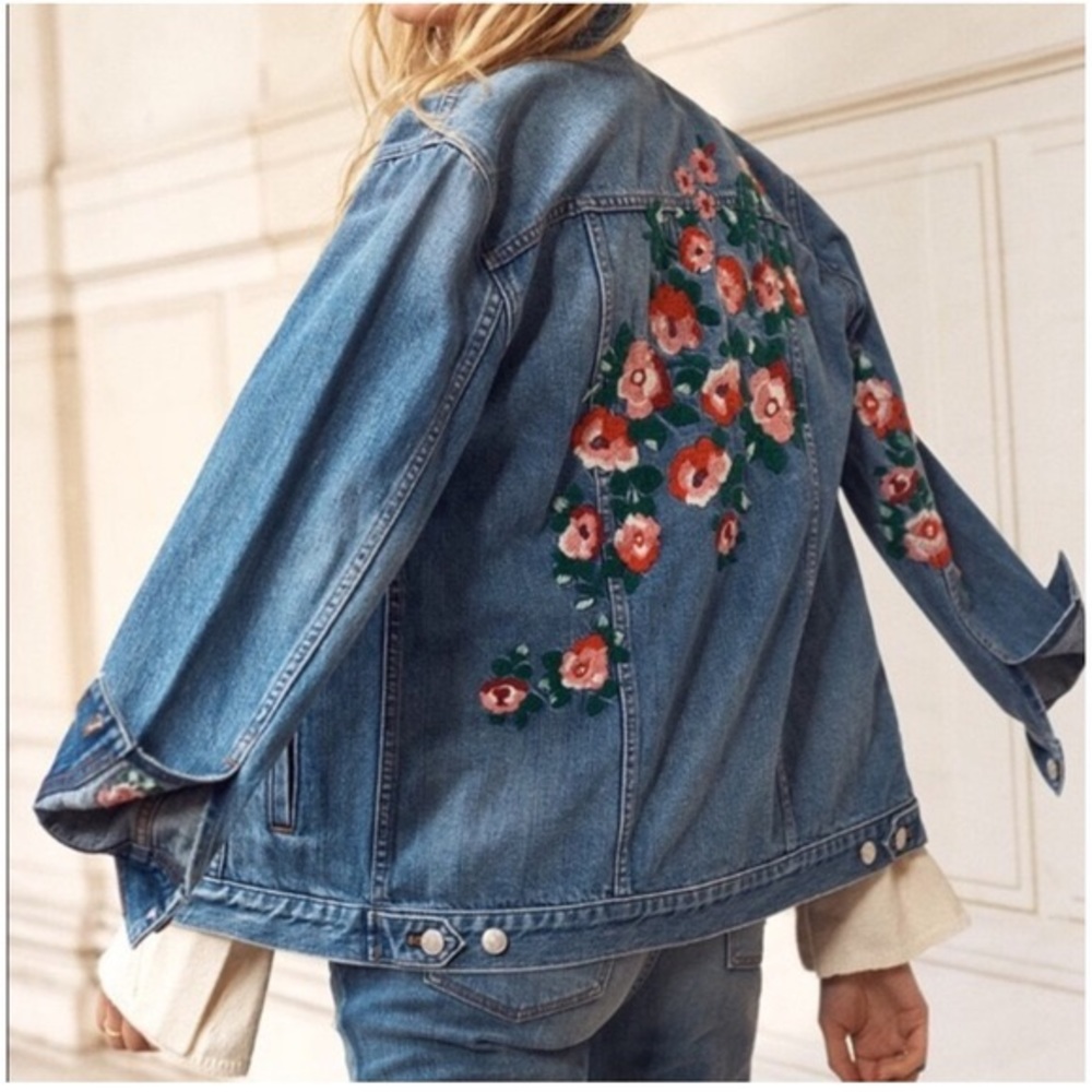 Madewell oversized floral emboridered deni… - Picture 4 of 8